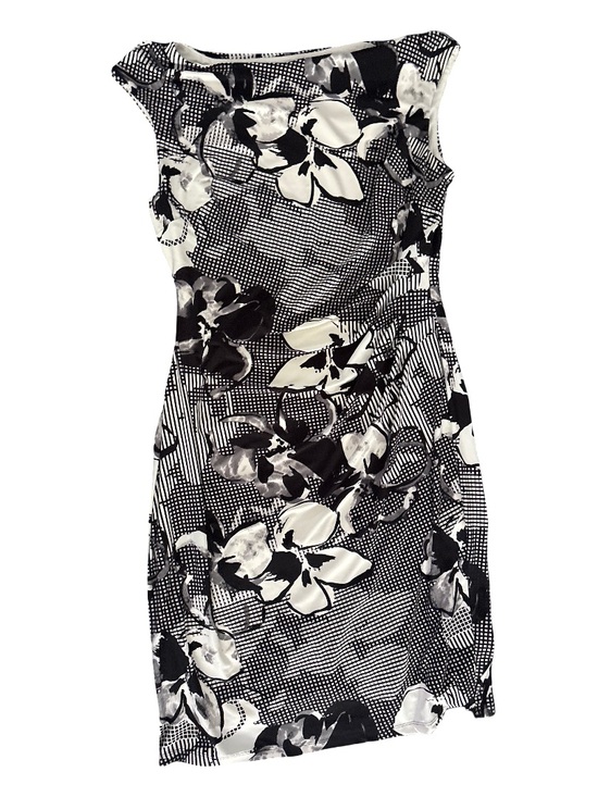 Lauren Ralph Lauren Dresses & Skirts - Ralph Lauren Black and White Floral Midi Sheath Dress